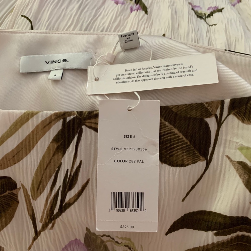 VINCE. wrap effect floral print crepe skirt - Picture 13 of 16